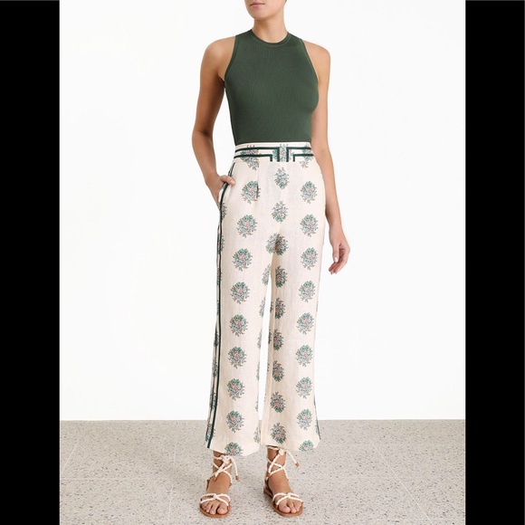 ZIMMERMANN// VERITY CONTRAST BIND PANT - Picture 3 of 5